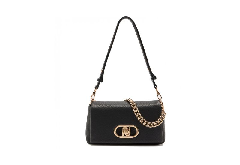 Bolso De Hombro Mediano LaPuffy Liu Jo, Solapa, Negro